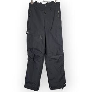 Eastern Mountain Sports EMS Goretex Snow Pants Full Side Zip SIZE S Black FLAW
